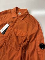 C.P. COMPANY Chrome-R Zipped Overshirt in tangerine   -  Large / 23” p2p - Image 4