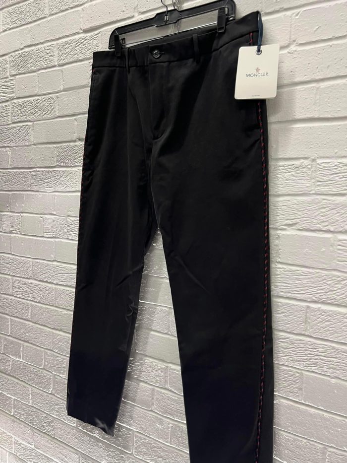 Mens Moncler Trousers with piping - Black - Image 11