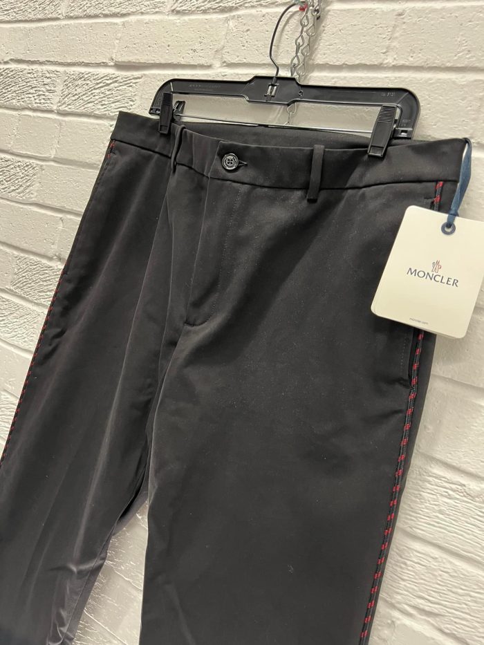 Mens Moncler Trousers with piping - Black - Image 12