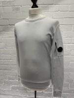 Cp company Cotton Fleece Resist Dyed Sweatshirt in grey Ice -  Small / P2P 20.5” - Image 4