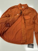 C.P. COMPANY Chrome-R Zipped Overshirt in tangerine   -  Large / 23” p2p - Image 6