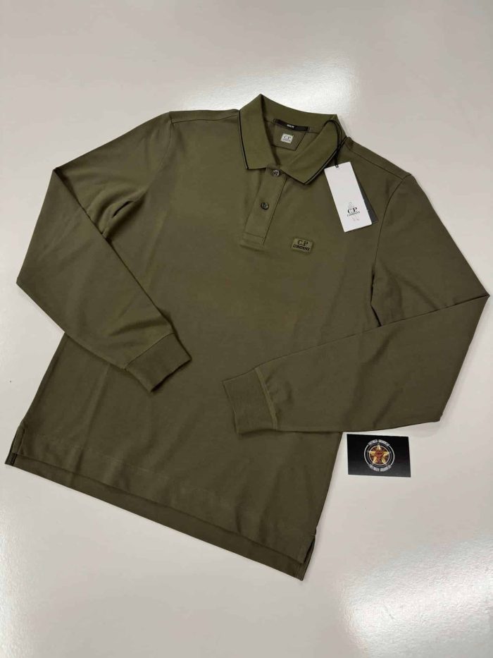 C.P COMPANY SLIM FIT STRETCH PIQUET POLO SHIRT IN DK GREEN - Small.     / p2p 19” - Image 1