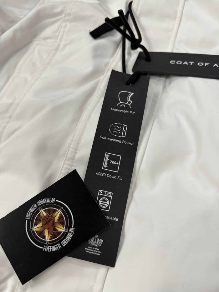 COAT OF ARMS - NEW YORK WOMENS HEAVY DOWN PARKA IN WHITE - Image 15