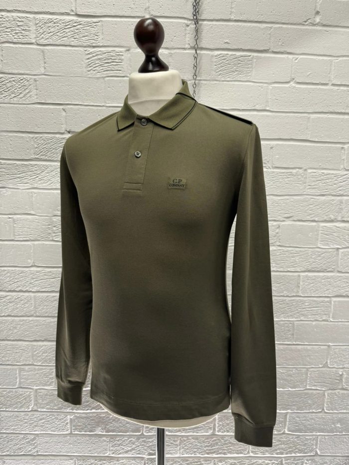 C.P COMPANY SLIM FIT STRETCH PIQUET POLO SHIRT IN DK GREEN - Small.     / p2p 19” - Image 4