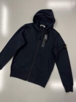 STONE ISLAND 64251 Hooded track top in cotton fleece -  Small. / 20.5” p2p