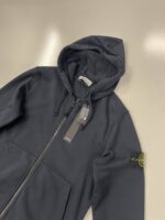 STONE ISLAND 64251 Hooded track top in cotton fleece -  Small. / 20.5” p2p - Image 2