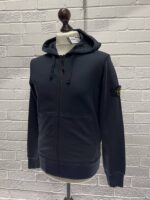STONE ISLAND 64251 Hooded track top in cotton fleece -  Small. / 20.5” p2p - Image 3