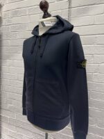 STONE ISLAND 64251 Hooded track top in cotton fleece -  Small. / 20.5” p2p - Image 4
