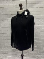 Stone Island 60452 Hooded Navy  sweatshirt in stretch cotton fleece. 

Small / P2P 22” - Image 3