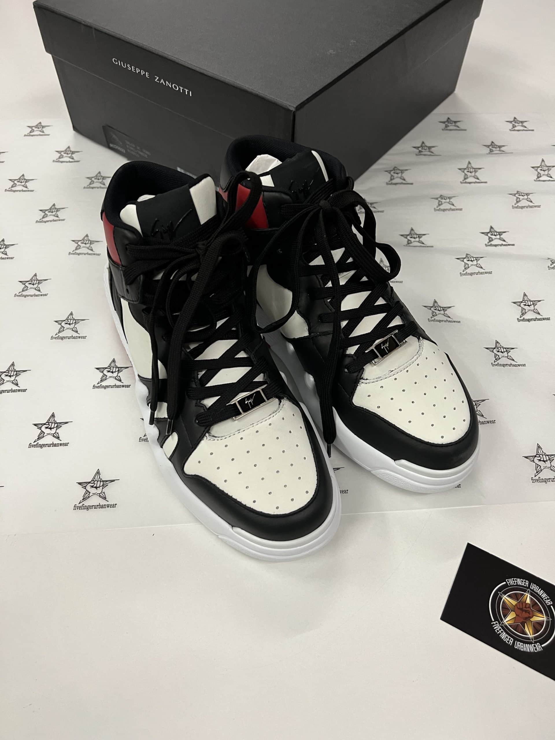 img_1438 Giuseppe Zanotti Black/White High-Top Birel Talon Trainers.    Size 40 / Uk 6.5 - Image 10