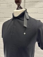 213G1 STONE ISLAND STELLINA SHORT SLEEVE POLO IN BLACK Small / P2P 20” - Image 3