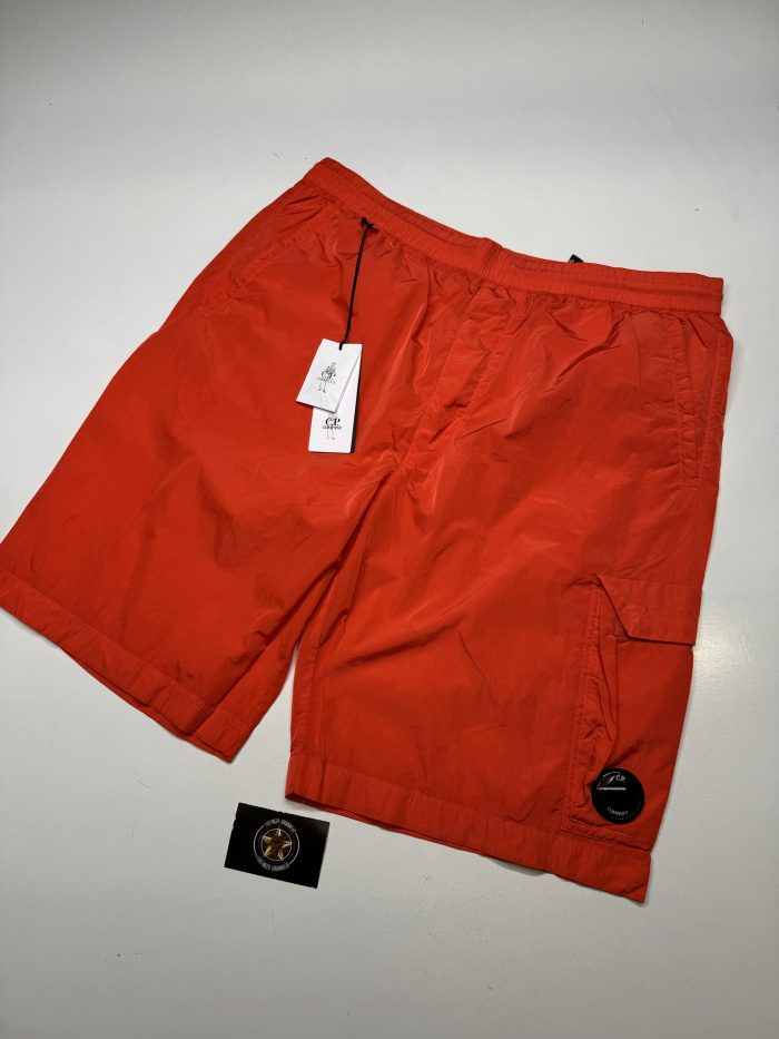 CP COMPANY 041A Chrome-R Cargo Shorts in Orange - Image 1