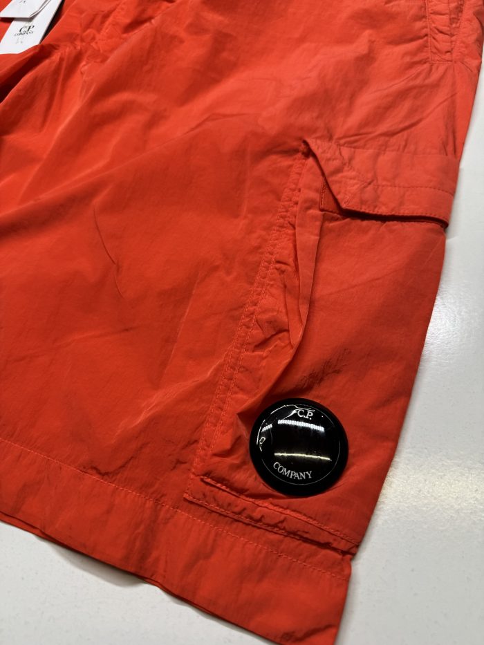 CP COMPANY 041A Chrome-R Cargo Shorts in Orange - Image 2
