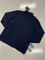 HERNO men’s longsleeve polo shirt in navy - Size 56 / XXXL / p2p 25”
