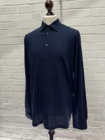 HERNO men’s longsleeve polo shirt in navy - Size 56 / XXXL / p2p 25” - Image 4