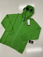 CP Company Diagonal Raised Fleece Goggle Hoodie in Green