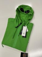 CP Company Diagonal Raised Fleece Goggle Hoodie in Green - Image 2