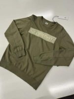 CP Company Light Fleece Crew Sweatshirt in Green   • Reg fit • Certilogo • Crew neck -     Large / p2p 22”