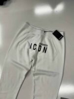 DSQUARED2 ICON JOGGER BOTTOMS IN WHITE  - XL / w36” - Image 4