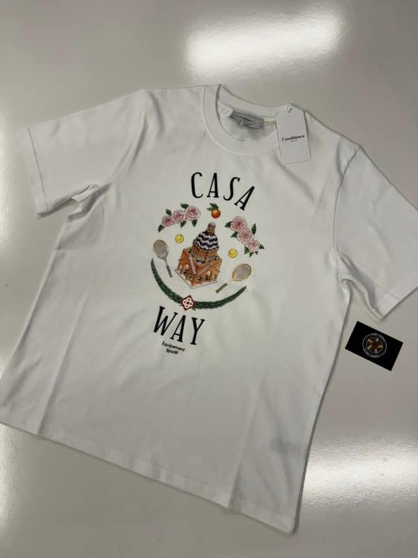 Tシャツ・カットソー Casablanca SHIRT CASA WAY TENNIS (WPF25SH20007 CASA WAY) Casa Way T-Shirt | Casablanca Paris