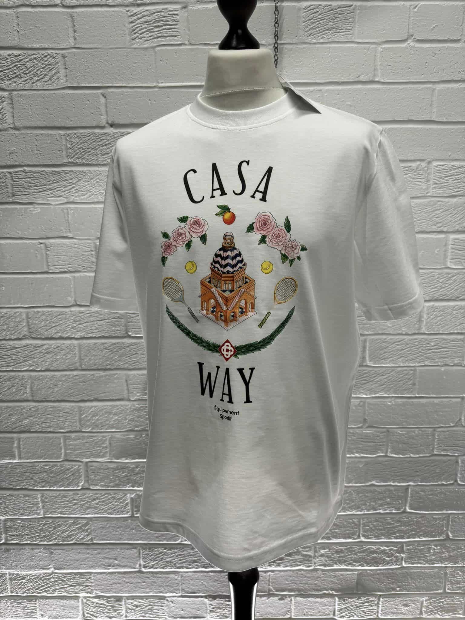 Tシャツ・カットソー Casablanca SHIRT CASA WAY TENNIS (WPF25SH20007 CASA WAY) Casa Way T-Shirt | Casablanca Paris