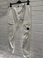 C.P COMPANY SATIN STRETCH CARGO PANT IN WHITE -  Size 48 / W32” - Image 2