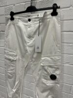 C.P COMPANY SATIN STRETCH CARGO PANT IN WHITE -  Size 48 / W32” - Image 3