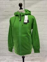 CP Company Diagonal Raised Fleece Goggle Hoodie in Green - Image 4