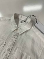 CP Company Long sleeve linen Shirt in White  -  Size Large / 22” p2p - Image 2