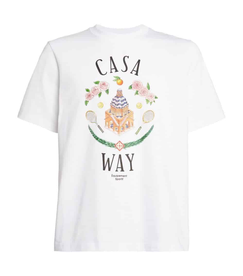 Tシャツ・カットソー Casablanca SHIRT CASA WAY TENNIS (WPF25SH20007 CASA WAY) Casa Way T-Shirt | Casablanca Paris