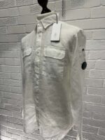 CP Company Long sleeve linen Shirt in White  -  Size Large / 22” p2p - Image 5