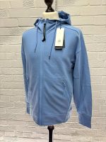 CP Company Diagonal Raised Fleece Goggle Hoodie in Riviera Blue - Image 5