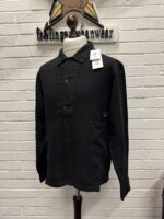CP Company broken linen/cotton overshirt in Black  - Large / p2p 23” - Image 3