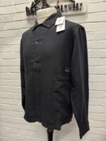 CP Company broken linen/cotton overshirt in Black  - Large / p2p 23” - Image 4