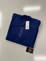 CP COMPANY BRUSHED FLEECE MIXED GARMENT DYED LENS 1/4 ZIP SWEATER - Image 2