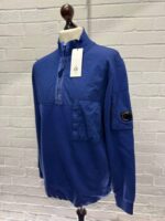 CP COMPANY BRUSHED FLEECE MIXED GARMENT DYED LENS 1/4 ZIP SWEATER - Image 5