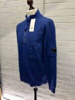 CP COMPANY BRUSHED FLEECE MIXED GARMENT DYED LENS 1/4 ZIP SWEATER - Image 7