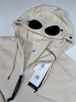 CP Company 082A Diagonal Raised Fleece goggle Hood Open Zipped Sweatshirt- Pistachio  - Small / p2p 21” - Image 2