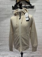CP Company 082A Diagonal Raised Fleece goggle Hood Open Zipped Sweatshirt- Pistachio  - Small / p2p 21” - Image 4