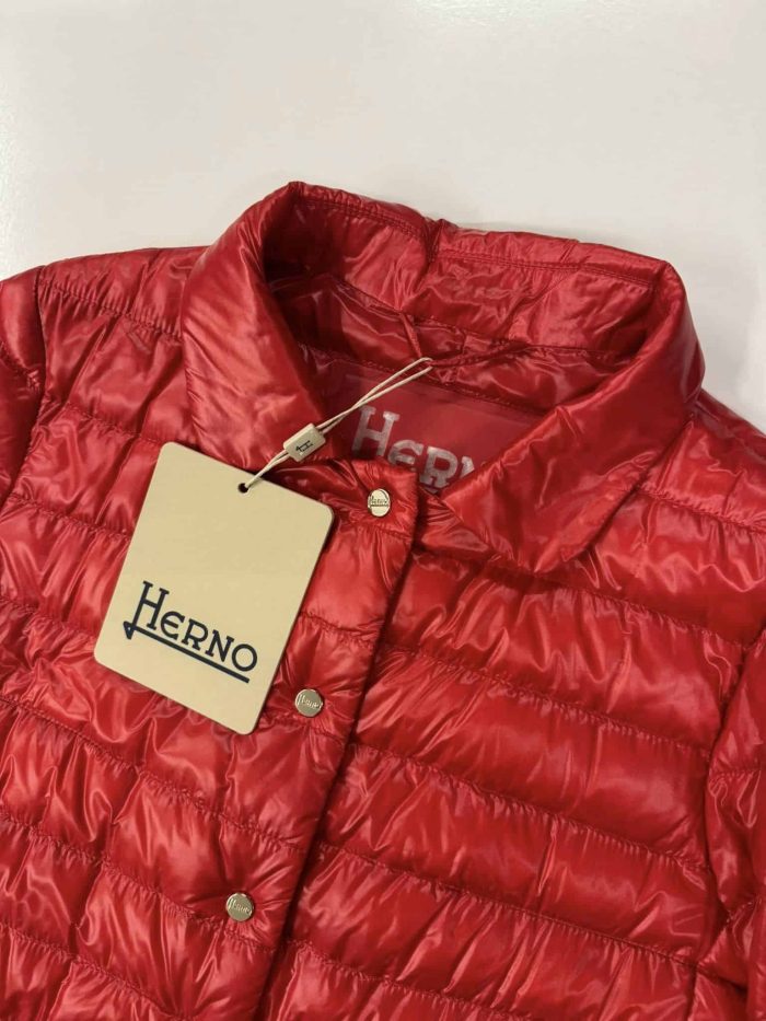 Herno Womens Ultralight Nylon Jacket in Red - Image 10
