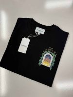 Casablanca Black 'Casablanca Avenida' T-Shirt Organic cotton jersey T-shirt - Image 2