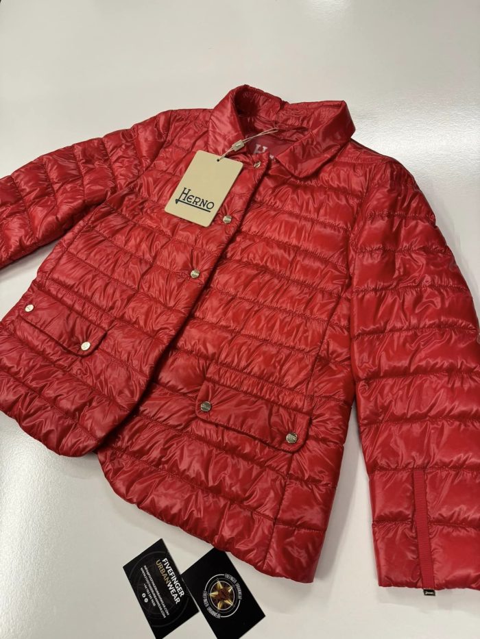 Herno Womens Ultralight Nylon Jacket in Red - Image 11