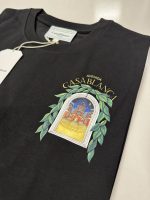Casablanca Black 'Casablanca Avenida' T-Shirt Organic cotton jersey T-shirt - Image 4