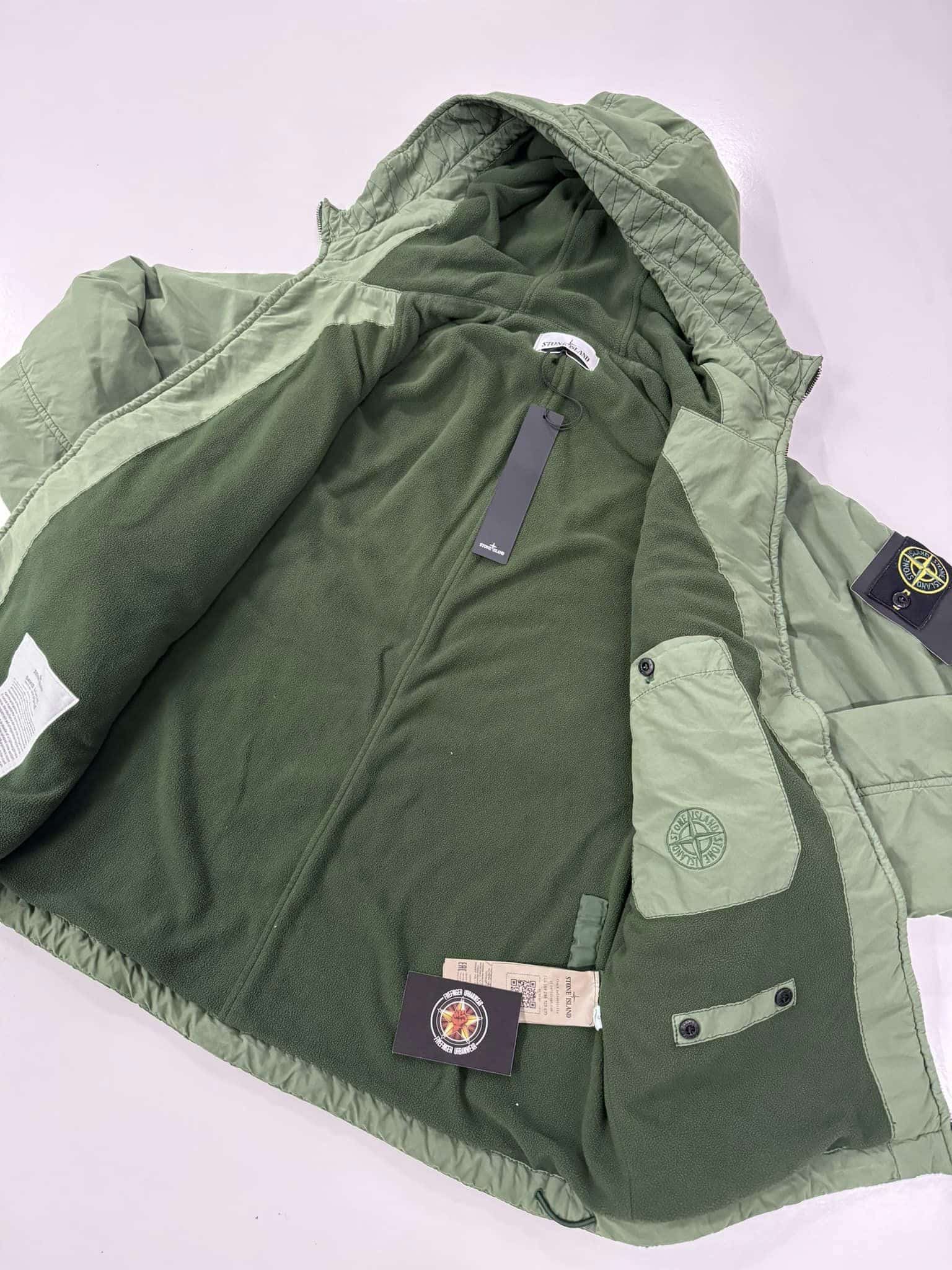 STONE ISLAND 41131 DAVID LIGHT-TC WITH MICROPILE HOODED JACKET 