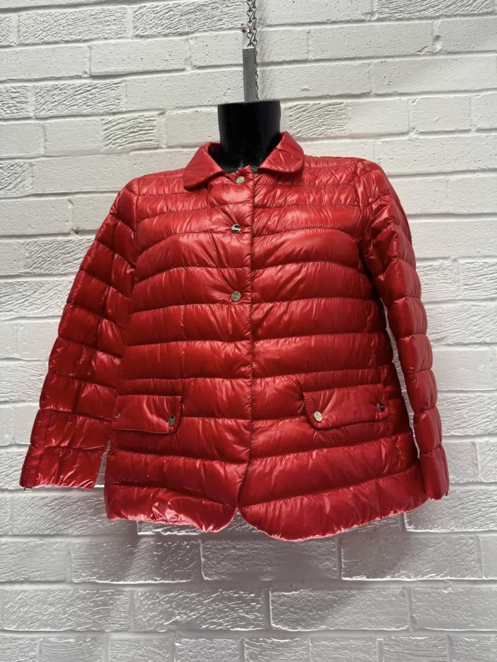 Herno Womens Ultralight Nylon Jacket in Red - Image 3