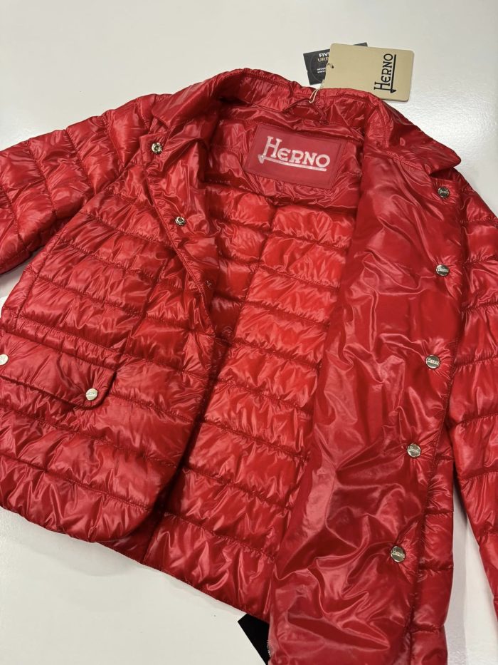 Herno Womens Ultralight Nylon Jacket in Red - Image 5