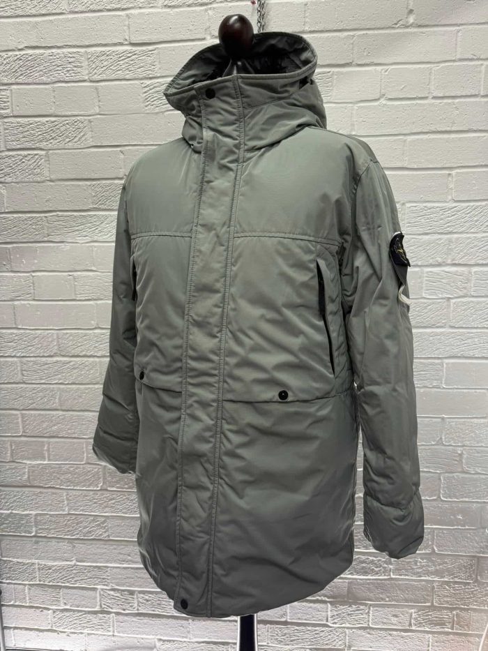 STONE ISLAND 70826 MICRO TWILL DOWN PARKA IN SAGE GREEN  -   Large / p2p 25” - Image 5