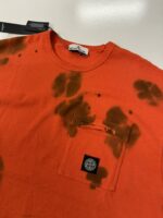 STONE ISLAND 215E3 HAND COLORING AND GARMENT DYEING ON COTTON JERSEY T-SHIRT -  Large / 25” p2p - Image 3