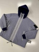 Stone Island 40133 50 Fili Quilted TC Hooded Jacket In Lavender - Large / p2p 27”