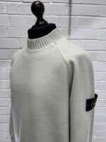 Stone Island 60954 Mock neck sweatshirt in gauzed cotton nylon fleece - Large  / 24” p2p - Image 3